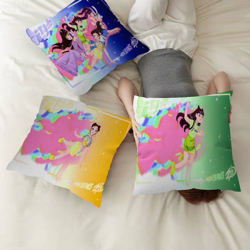 N-NewJeans 歌唱グループ アニメ クッションカバー - Home Textiles Group のレビューと価格