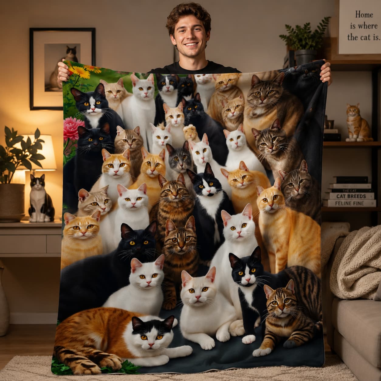 猫用ソフトブランケット1枚、猫好きへのギフトに最適 - Home Textiles Group のレビューと価格